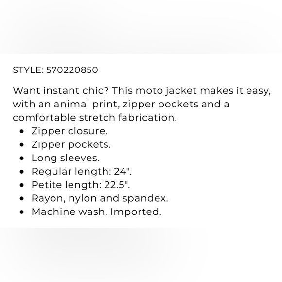 Chico's 1 Moto Asymmetrical Zip Front Blazer Jacket in Beige Leopard Print - Picture 14 of 15